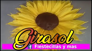 Flor de girasol en papel crepe [upl. by Apfelstadt]