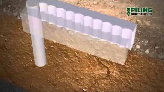 Secant Pile Wall Construction Methodology [upl. by Nawek]