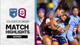 New South Wales v Queensland  Match Highlights  U19’s Women’s State of Origin 2022 [upl. by Atsiuqal111]