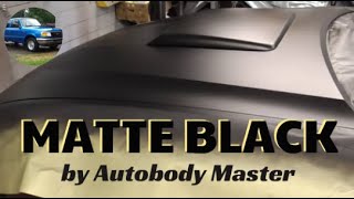 How to Spray Matte or Trim Black Urethane Car Paint by Auto Body Master [upl. by Acissej]