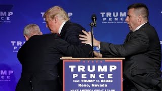 Donald Trump rushed off stage during rally in Nevada [upl. by Orvan]