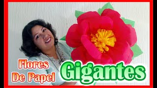 DIY  Como Hacer Flores De Papel Crepe  GIGANTES [upl. by Koressa553]