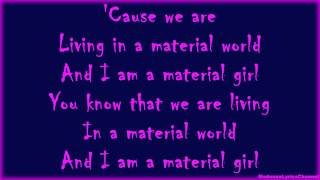 Madonna  Material Girl Lyrics On Screen [upl. by Irakab133]