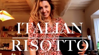 RELAXING ITALIAN RISOTTO IN A COZY COUNTRY KITCHEN IN TUSCANY ITALY [upl. by Charisse]