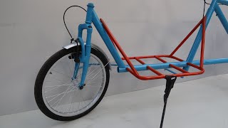 Build A Cargo Bike From Damaged Bicycle  Homemade A Trolley Bike [upl. by Beverlie]