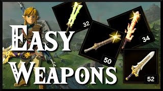 Zelda Breath of the Wild Easy Weapon Locations [upl. by Corey]