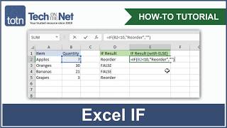 How to use the IF function in Excel [upl. by Sileray]