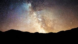 Bright Shining Stars in Night Sky and Milky Way Galaxy Time Lapse 4K UHD 60fps 1 Hour Video Loop [upl. by Jarib]