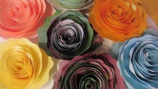 Tutorial Rosas de papel Paper roses [upl. by Scarrow404]