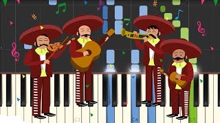 Las Mañanitas  Traditional Mexican Birthday Song Piano Tutorial Synthesia [upl. by Adeehsar]