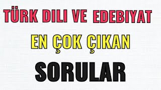 Açık Lise EDEBİYAT En Çok Çıkan Sorular [upl. by Dailey]