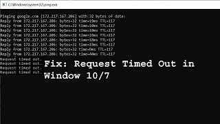 Request Timed Out how to Fix Windows 1087 [upl. by Loydie]