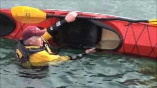 Paddle Float Reenter and Roll Kayak Rescue [upl. by Ahsaek669]