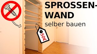 SPROSSENWAND selber bauen  OHNE BOHREN  DIY  Rob Renoviert [upl. by Kirstyn]