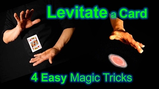 How to Levitate a Playing Card  Four Magic Tricks [upl. by Clara]