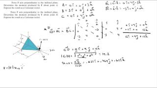 Determine the moment produced by F about point A and B [upl. by Neema]