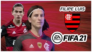 FIFA 21  FILIPE LUÍS  FLAMENGO  FACE REALISTA  Stats  Info Tutorial [upl. by Cleland]