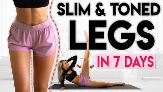 SLIM and TONED LEGS in 7 Days  8 minute Home Workout [upl. by Notsur256]