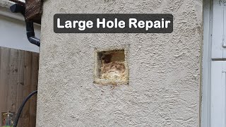 Repairing a Large Hole in an External Wall [upl. by Jola]