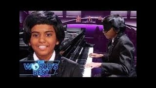 Lydian plays the piano blindfolded in the battle round  The Worlds Best [upl. by Robison]