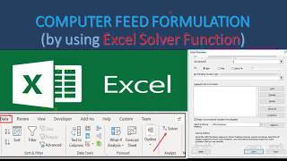 Feed Formulation by Solver [upl. by Yadahs]