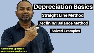 Depreciation  Methods amp Calculations  Straight Line amp Declining Balance  Commerce Specialist [upl. by Donelson]