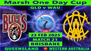 Queensland Bulls vs Western Australia  QLD vs WAU Live  The Marsh One Day Cup  WAU vs QLD Live [upl. by Cottrell]