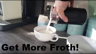 How to Get More Froth from Your Nespresso Coffee Aeroccino  Nespresso tips and help [upl. by Rivers]