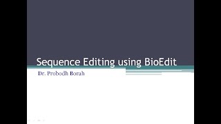 Sequence Editing using BioEdit [upl. by Nosinned398]