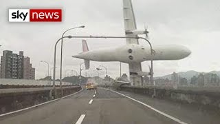 Taiwan Plane Crash Passenger Jet Hits Bridge [upl. by Aniat]