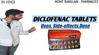 Diclofenac sodium tablets ip 50mg  UsesSide effectsDose and precautions  In Hindi [upl. by Edmund600]