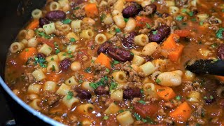 Better than Olive Garden Pasta e Fagioli Soup  Household Favorite [upl. by Hamford]