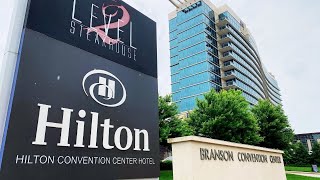 Hilton Branson Convention Center Hotel  Room Tour Pools and Restaurants [upl. by Stochmal483]