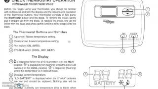 White Rodgers Thermostat Manual [upl. by Frodin]