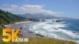 Pacific Northwest Oregon Coast Part 1  5K Nature Documentary Film with Narration English [upl. by Akihsal365]