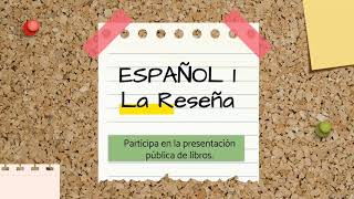 LME1 Secundaria La reseña [upl. by Assillam496]