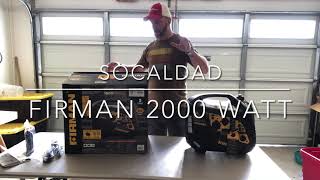 Firman 2000 Costco Generator  Model W01682 [upl. by Nyladnohr]