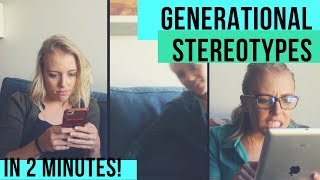 GENERATIONAL STEREOTYPES in 2 MINUTES [upl. by Selia]