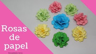 Como hacer rosas de papel [upl. by Alorac]