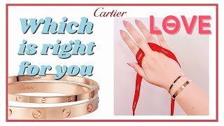 CARTIER LOVE BRACELET SMALL vs REGULAR SIZE  Which Is Right For You  My First Luxury [upl. by Bela]