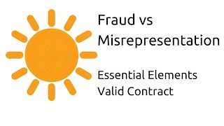 Fraud vs Misrepresentation  Other Essential Elements of a Valid Contract  CA CPT  CS amp CMA [upl. by Anayd]