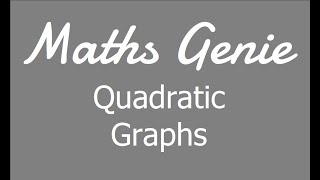 Quadratic Graphs [upl. by Paolina]