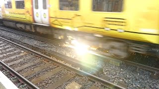 Merseyrail 507 009 making arcs at Birkdale station [upl. by Llebanna]