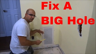 How To Fix A BIG Hole In The Wall [upl. by Aramoix]