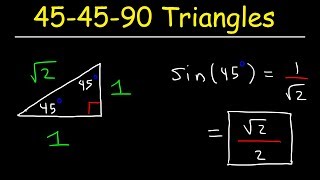 454590 Triangles Special Right Triangle Trigonometry [upl. by Nylannej]