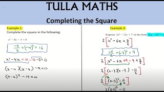 Completing the square to solve quadratic equations [upl. by Skcirdnek513]