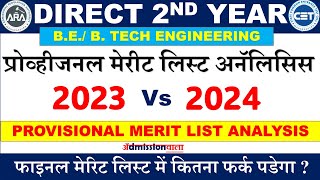 Direct second year admission in engineering 202425 DSE 2024 PROVISIONAL MERIT LIST ANALYSIS 2024 [upl. by Aisined]