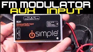 iSimple Car Stereo FM modulator Aux input DIY [upl. by Yrok389]