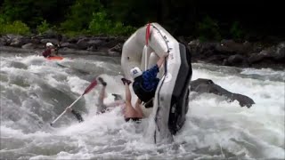 Whitewater Rafting Carnage on Ocoee River w Class IV Recirculating Swims [upl. by Purdy783]