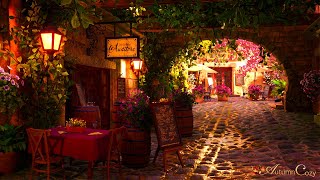 COZY ITALIAN RESTAURANT PATIO AMBIENCE Music from Another Room Peaceful Chatter Relaxing Nature [upl. by Aleck]